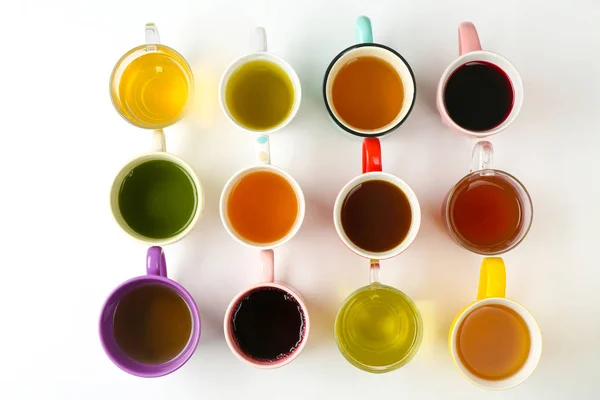 Cups of different tea — Stock Photo, Image