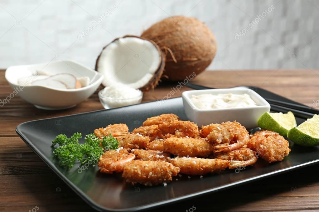 delicious coconut shrimps