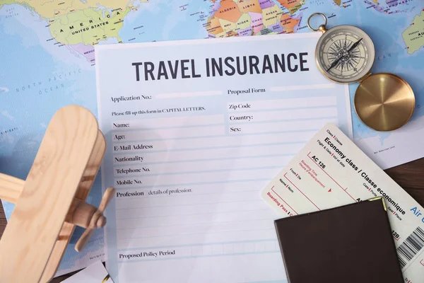 Blank travel insurance form