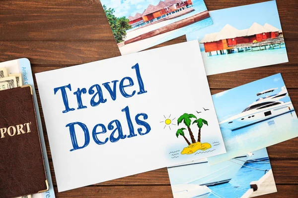 Text TRAVEL DEALS — Stock Photo, Image