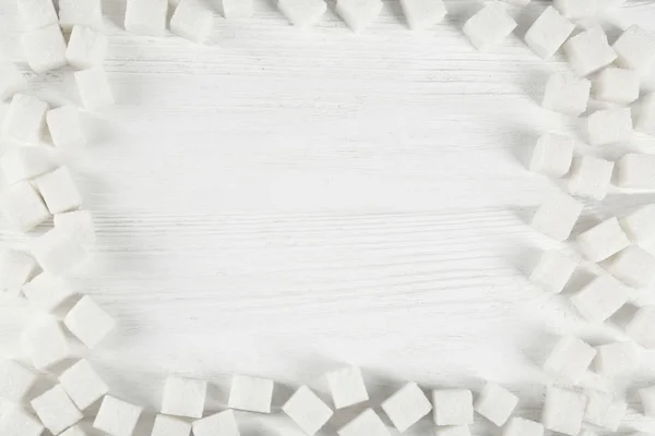 Rozproszone cukier w kostkach — Zdjęcie stockowe
