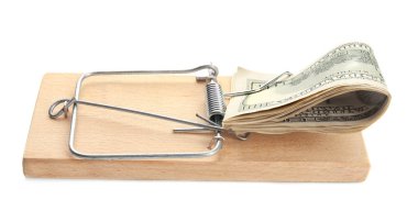 Fare kapanı banknotlar yığını 