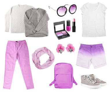 Şık kıyafetler ve aksesuarlar. 