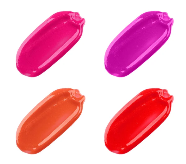 Amostras de diferentes gloss labial — Fotografia de Stock