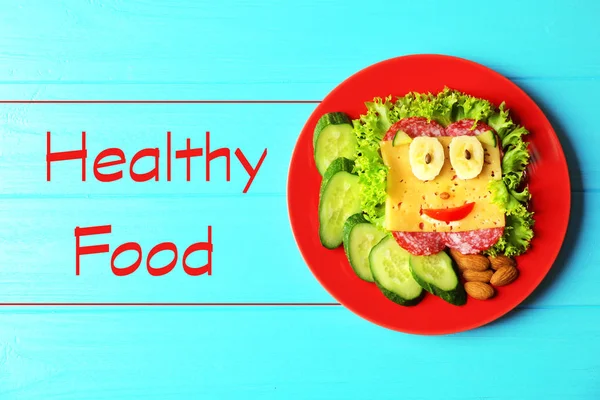 Szöveg egészséges ételek — Stock Fotó