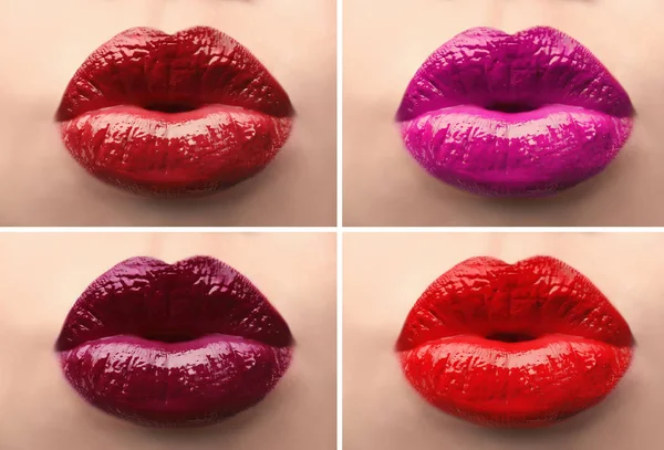 Different colors of lips — Stock Photo, Image