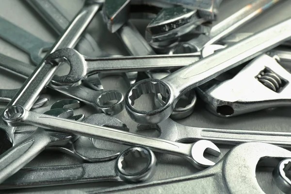 Setting of tools for car repair, closeup — Stock Photo, Image