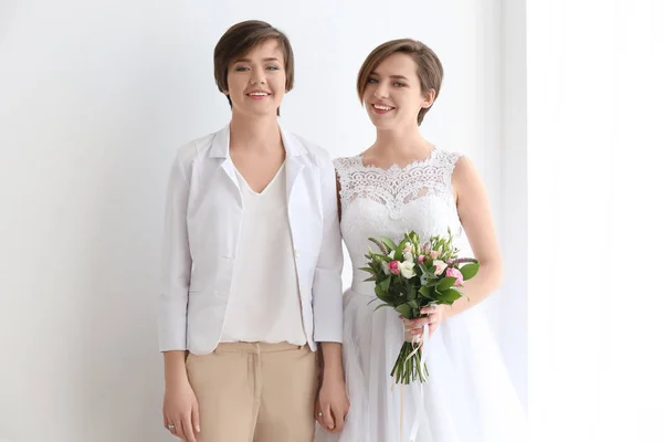 Happy married lesbian couple