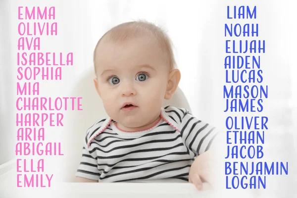 Conceito de nomes de bebê — Fotografia de Stock