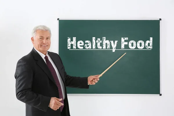 Text HEALTHY FOOD — Stock Photo, Image