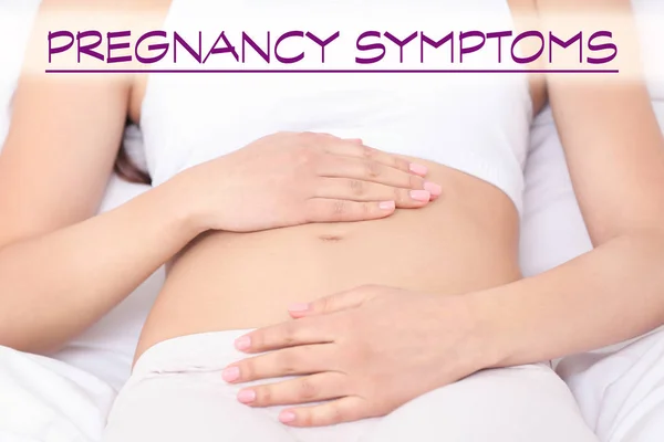 Koncepció a terhesség tünetei — Stock Fotó