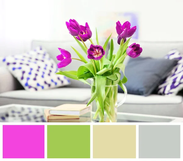 Lilac color in modern interior — Stock Photo, Image