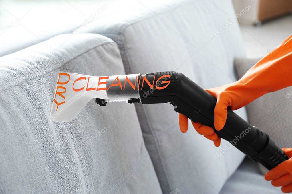 Concept of dry cleaning service. 