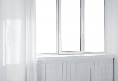 Işık perdesi ile oda pencere