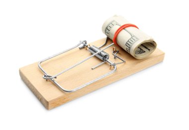 Fare kapanı banknotlar yığını 