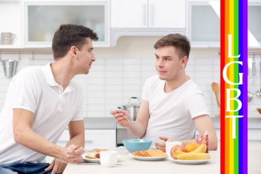 Mutlu eşcinsel çift 