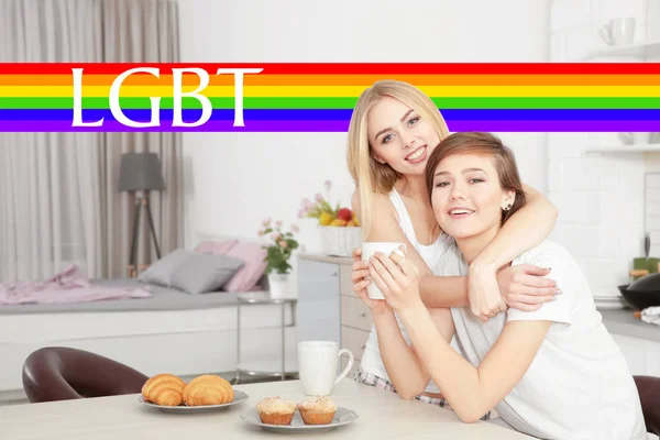 快乐的女同性恋夫妇 — 图库照片