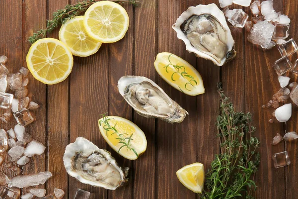 stock image Tasty fresh oysters 