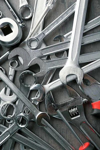 Nastavení nástrojů pro autoopravárenství, closeup — Stock fotografie
