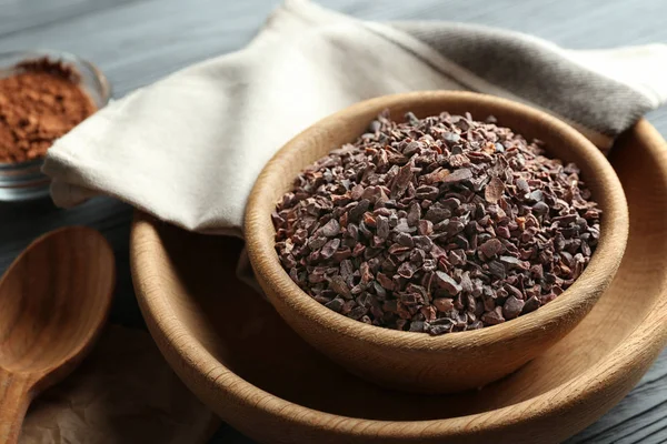 Samenstelling met cacao nibs — Stockfoto