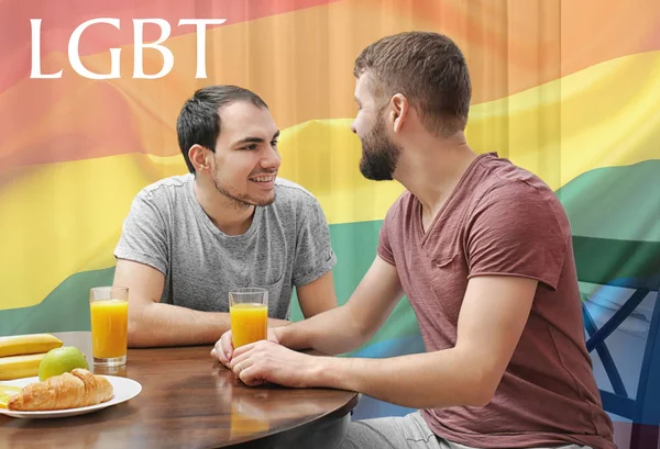 Щасливі гей-пара — стокове фото