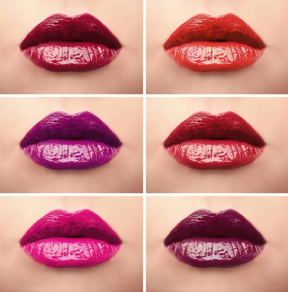 Different colors of lips — Stock Photo, Image