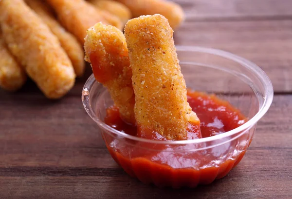 Delicious fried cheese sticks