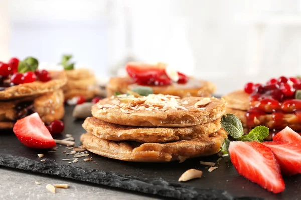 Stack of delicious coconut pancakes