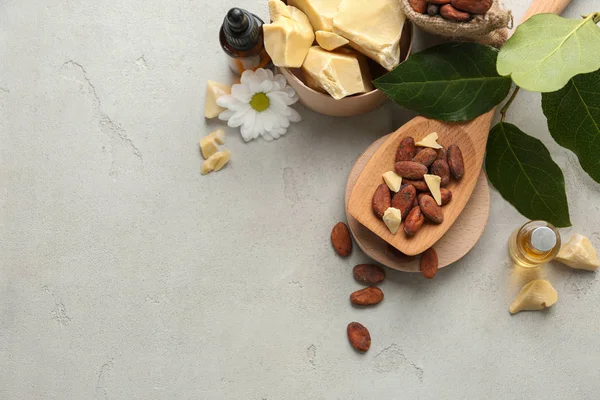 Hermosa composición con manteca de cacao — Foto de Stock