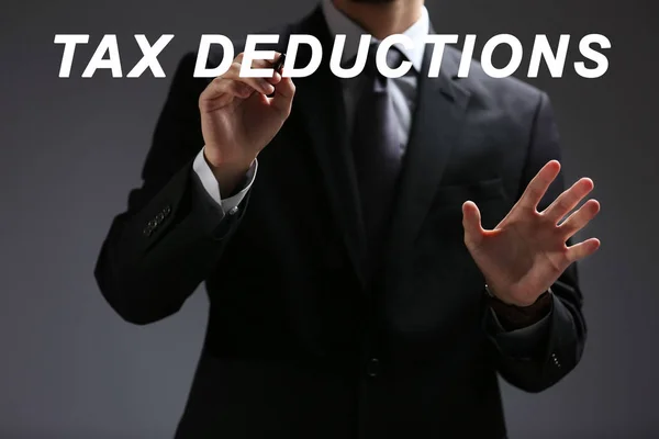 Texto DEDUCCIONES FISCALES —  Fotos de Stock