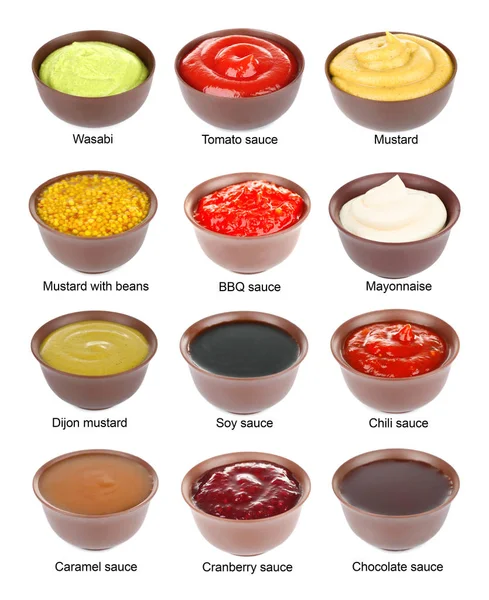 Набор различных соусов — стоковое фото