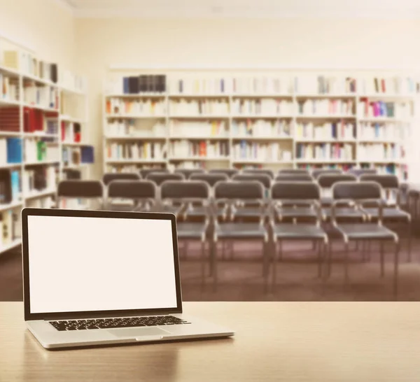 Modern laptop with blank screen — Stock Photo, Image