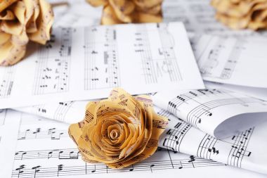 Kağıt rose müzik notları
