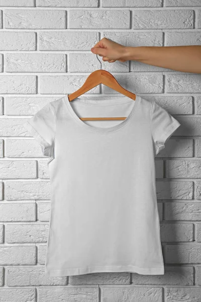 T-shirt bianca bianca — Foto Stock