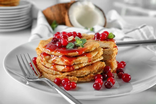 Deliciosas panquecas de coco — Fotografia de Stock