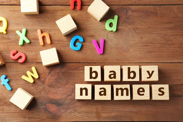 Tekst Baby Names — Zdjęcie stockowe