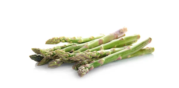 Asparagus sprouts on white — Stock Photo, Image