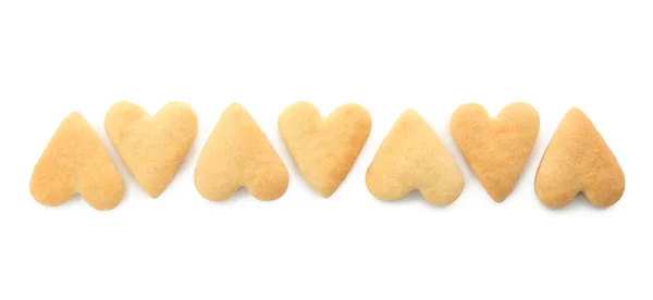 Heart shaped butter cookies — Stock Photo, Image