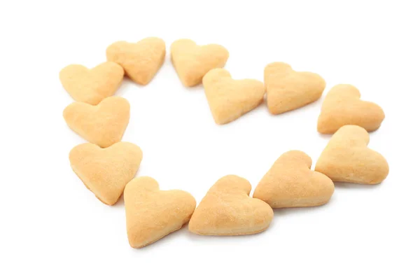 Forma del cuore fatta di biscotti — Foto Stock