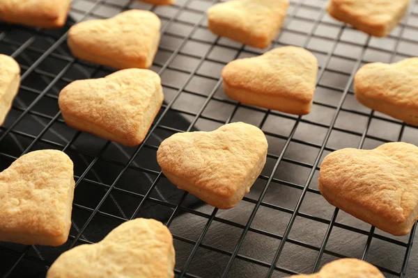 Biscotti al burro a forma di cuore — Foto Stock