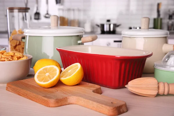 Utensílios de cozinha para aulas de cozinha — Fotografia de Stock