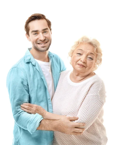 Jovem com avó — Fotografia de Stock