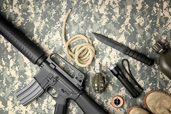 Set of military equipment — Stock Photo, Image