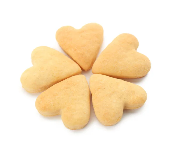 Heart shaped butter cookies — Stock Photo, Image