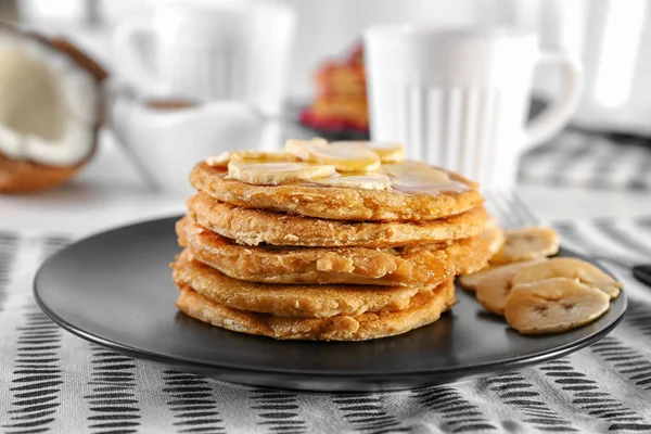 Delicious coconut pancakes — Stock Photo, Image