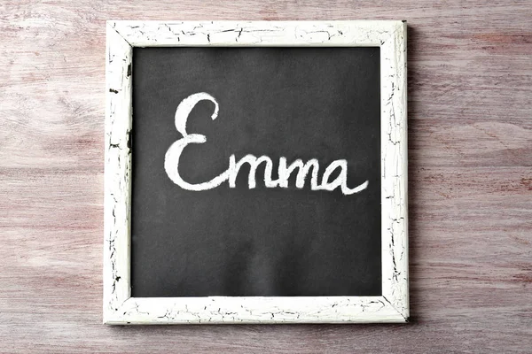 Tafel mit Namen emma — Stockfoto
