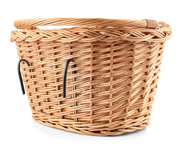 Wicker Bicycle basket — Stock Photo, Image