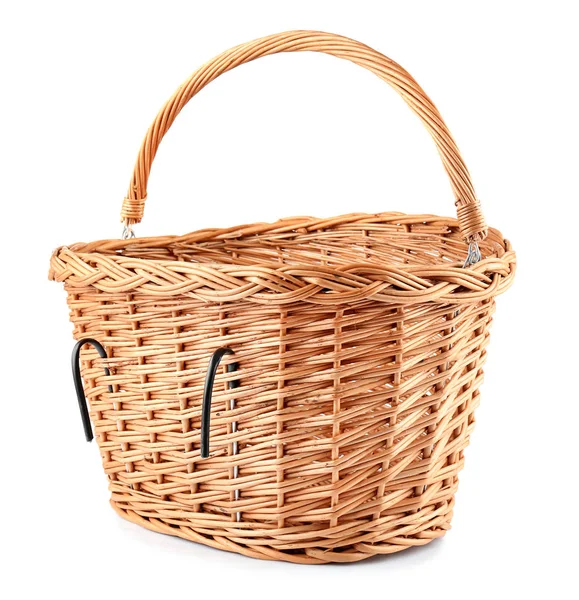 Wicker Bicycle basket — Stock Photo, Image