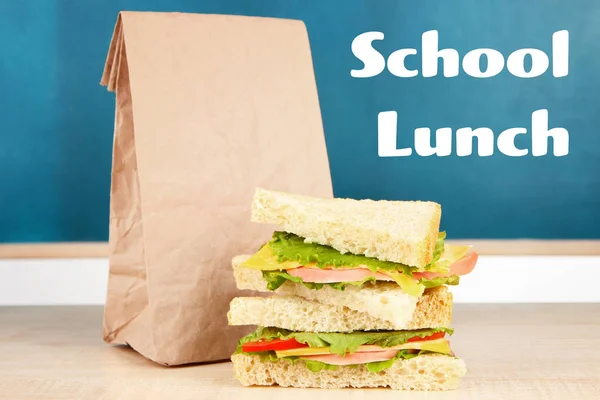 Školní oběd koncept — Stock fotografie