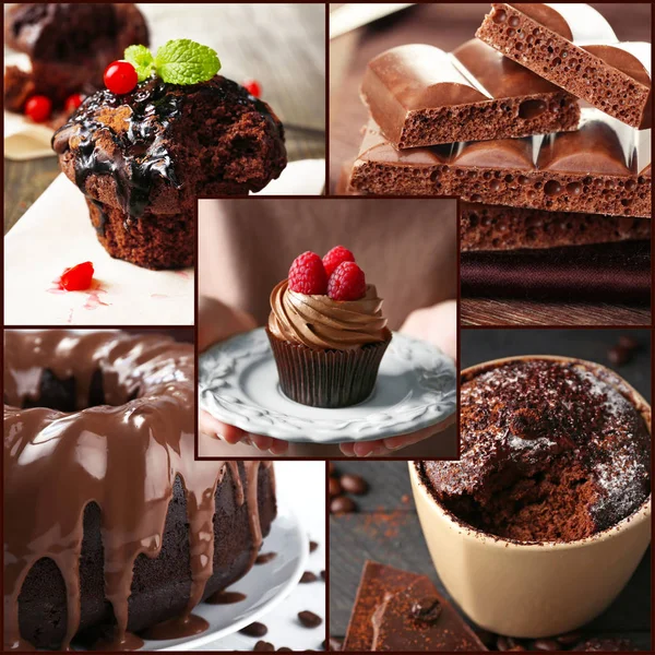 Different chocolate desserts — Stock Photo, Image